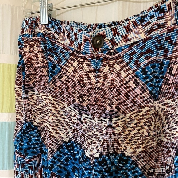 Elevenses Anthroplogie Lanikai Printed Trousers Sz 4P - Picture 3 of 9
